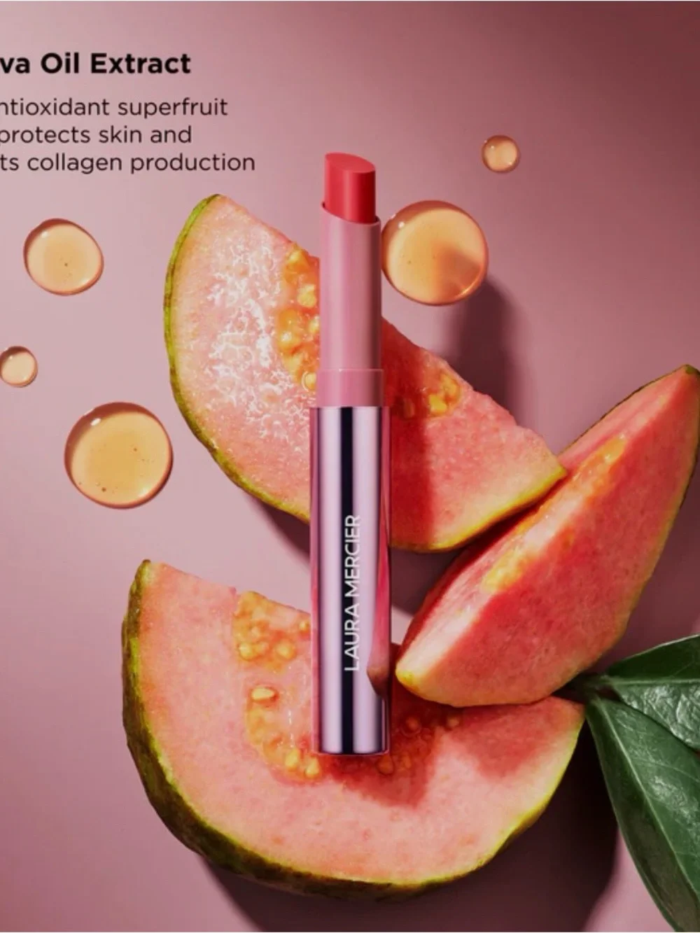 NIB Laura Mercier High Vibe Lip Color #104 Charm Nude Beige